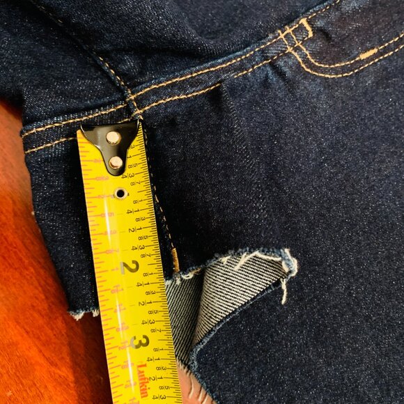 American Eagle Mom Shorts Stretch Denim Super High Rise Indigo Cotton Size 4 27 - Picture 10 of 16